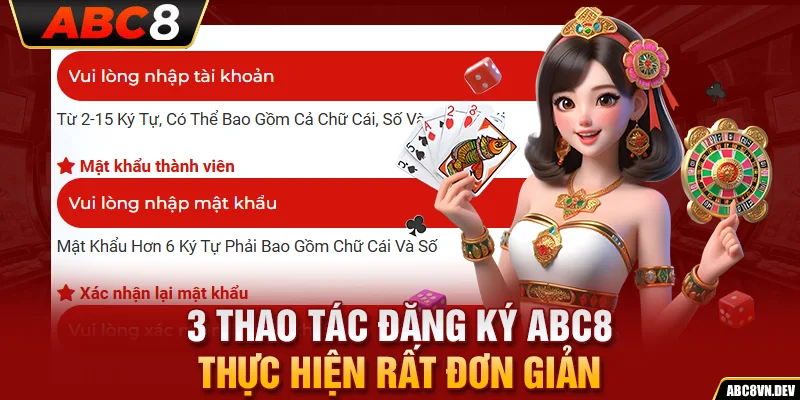 3 thao tác đăng ký ABC8 thực hiện rất đơn giản